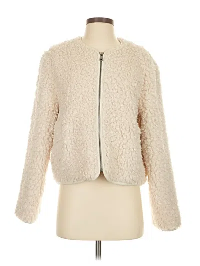 Pre-owned Steve Madden Faux Fur Jacket In White