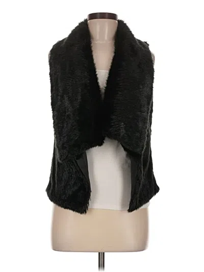 Pre-owned Steve Madden Faux Fur Vest In Black
