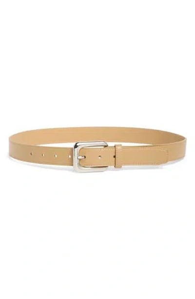 Steve Madden Faux Leather Belt In Tan
