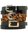 Steve Madden Faux-leather Belts, Set Of 3 In Multi