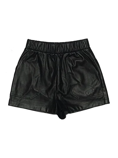 Pre-owned Steve Madden Faux Leather Shorts In Black
