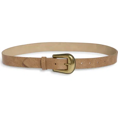 Steve Madden Faux Leather Western Belt In Tan