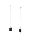 Steve Madden Faux Stone Gem Linear Earrings