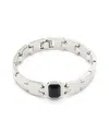 Steve Madden Faux Stone Gem Watch Chain Bracelet In Multi