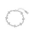 Steve Madden Faux Stone Strand Bracelet In Silver