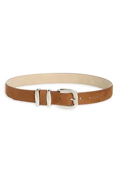 Steve Madden Faux Suede Keeper Belt In Orange