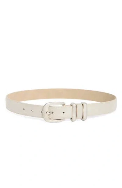 Steve Madden Faux Suede Keeper Belt In Neutral