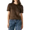 Steve Madden Faux Suede T-shirt In Brown