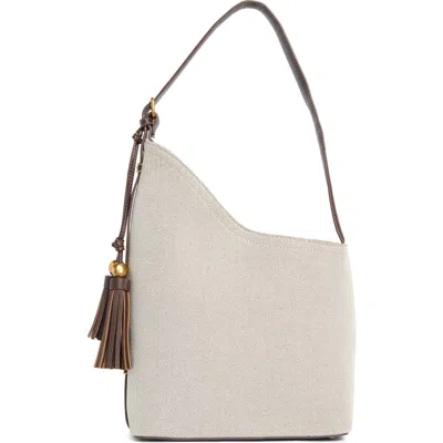 Steve Madden Fawn Canvas Bucket Bag In White