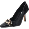 Steve Madden Fazzio Womens Embellished Leather Pumps In Multi