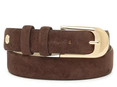 Steve Madden Feath Edge Belt In Dark Brown