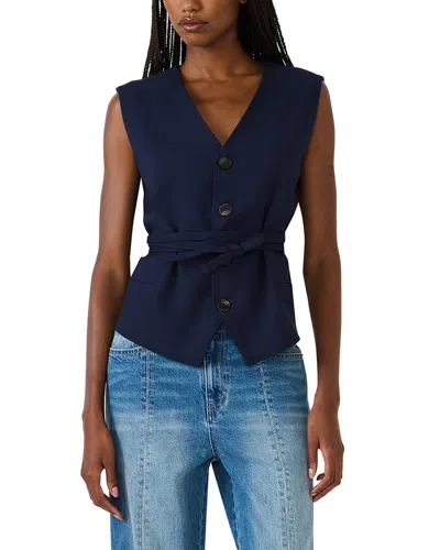 Steve Madden Felicia Woven Vest In Transparent