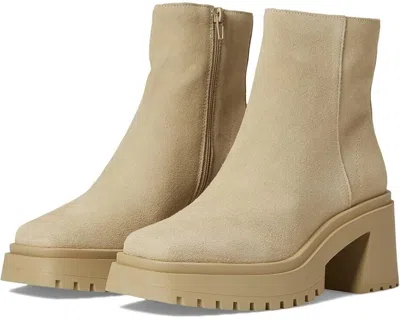 STEVE MADDEN FELLA BOOTS WOMEN'S SAND SUEDE ROUND TOE ANKLE BOOTIE KHD481