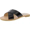 Steve Madden Fetch Womens Criss-cross Slide Sandals In Black