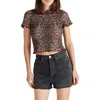 Steve Madden Fia Leopard Print Smocked Top In Cheeta Print