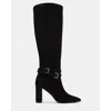 Steve Madden Finch Black Suede In Black