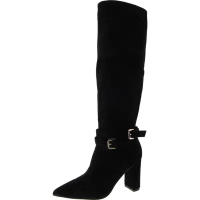 Steve Madden Finch Womens Buckle Pointed Toe Over-the-knee Boots In Black