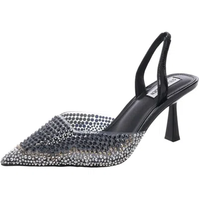Steve Madden Finlee Womens Rhinestone Textured Slingback Heels In Multi