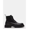 Steve Madden Fintan Olive Nubuck In Black