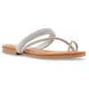 Steve Madden Fiorra Womens Open Toe Slip On Slide Sandals In Silver