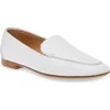 Steve Madden Women's Fitz Soft Tailored Loafer Flats In White Leather