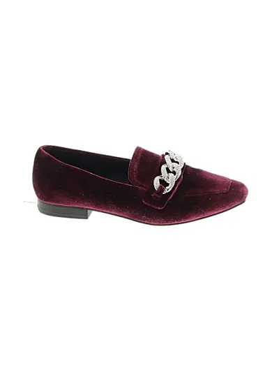 Pre-owned Steve Madden Flats In Burgundy