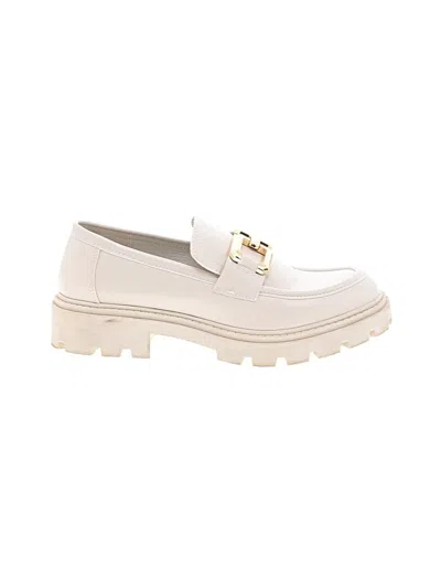 Pre-owned Steve Madden Flats In White