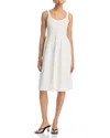 Steve Madden Fleur Smocked Scoop Neck Dress In Antique