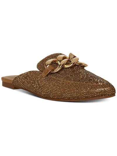 Steve Madden Fleur Womens Pointed Toe Slip On Loafers In Gold