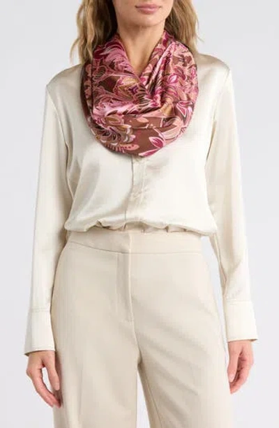 Steve Madden Floral Bandana Square Scarf In Orange