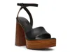 Steve Madden Floria Platform Ankle Strap Sandal In Black