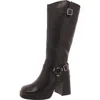 Steve Madden Francine Womens Leather Knee-high Boots In Black