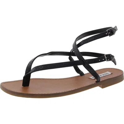 Steve Madden Frannie Womens Adjustable Ankle Strap In Black