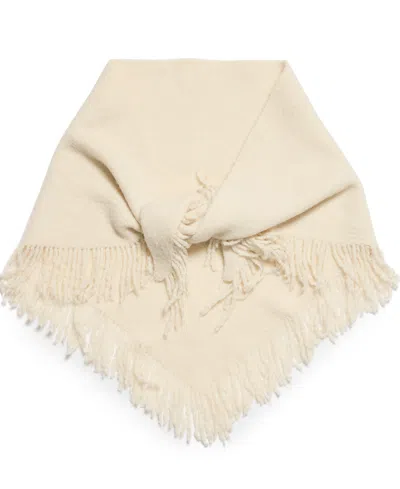 Steve Madden Fringe Marled Triangle Scarf In Yellow