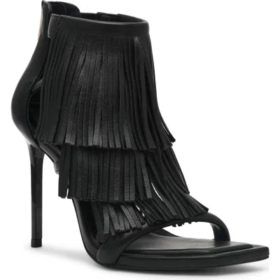 Steve Madden Fringzy Stiletto Sandal In Black