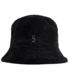 Steve Madden Fuzzy Bucket Hat In Black