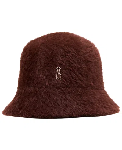 Steve Madden Fuzzy Bucket Hat In Brown