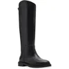 Steve Madden Gaige Womens Solid Leather Knee-high Boots In Black