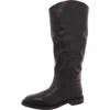 Steve Madden Gaigewc Womens Solid Leather Knee-high Boots In Black