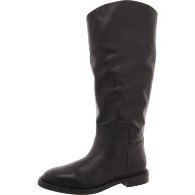 Steve Madden Gaigewc Womens Solid Leather Knee-high Boots In Black