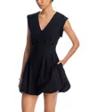 Steve Madden Gale Bubble Hem Mini Dress In Black