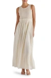 Steve Madden Galleria Sleeveless Flare Maxi Dress In White