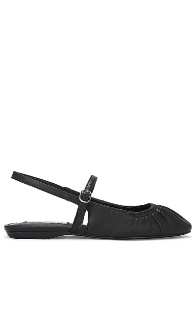 Steve Madden Garson Sling Back In Black Leather