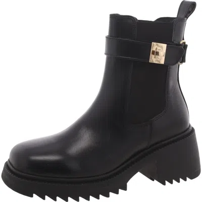 Steve Madden Gates Womens Slip On Casual Ankle Boots In Black