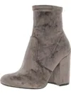 Steve Madden Gaze Womens Solid Ankle Booties In Grey