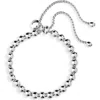 Steve Madden Gender Inclusive Metal Beaded Friendship Bracelet In Rhodium