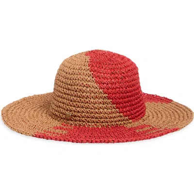 Steve Madden Geo Woven Raffia Floppy Hat