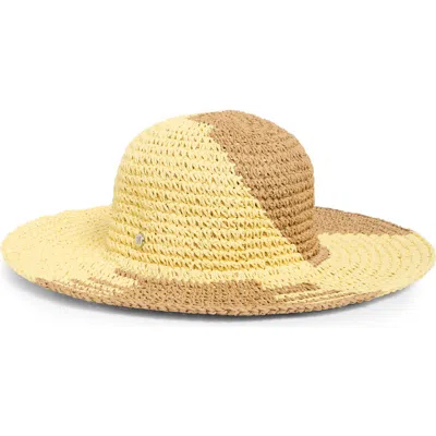 Steve Madden Geo Woven Raffia Floppy Hat