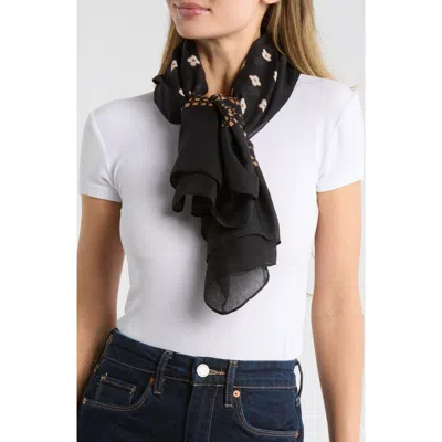 Steve Madden Geometric Square Bandana In Black