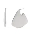 Steve Madden Geometric Statement Hoop Earrings In Rhodium